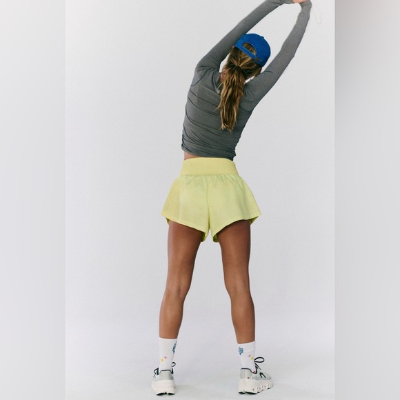 Free People Movement Carpe Diem sour citrus Womens bright athletic shorts NWT - Picture 6 of 6